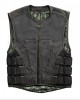 Men's Leather Swat Style Motorcycle Vest