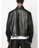 button-up leather jacket
