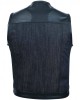 Leather and Denim Combo Biker Gilet Vest