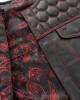 Men's Club Style Leather Vest - Red