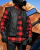Men's Leather Swat Style Motorcycle Vest