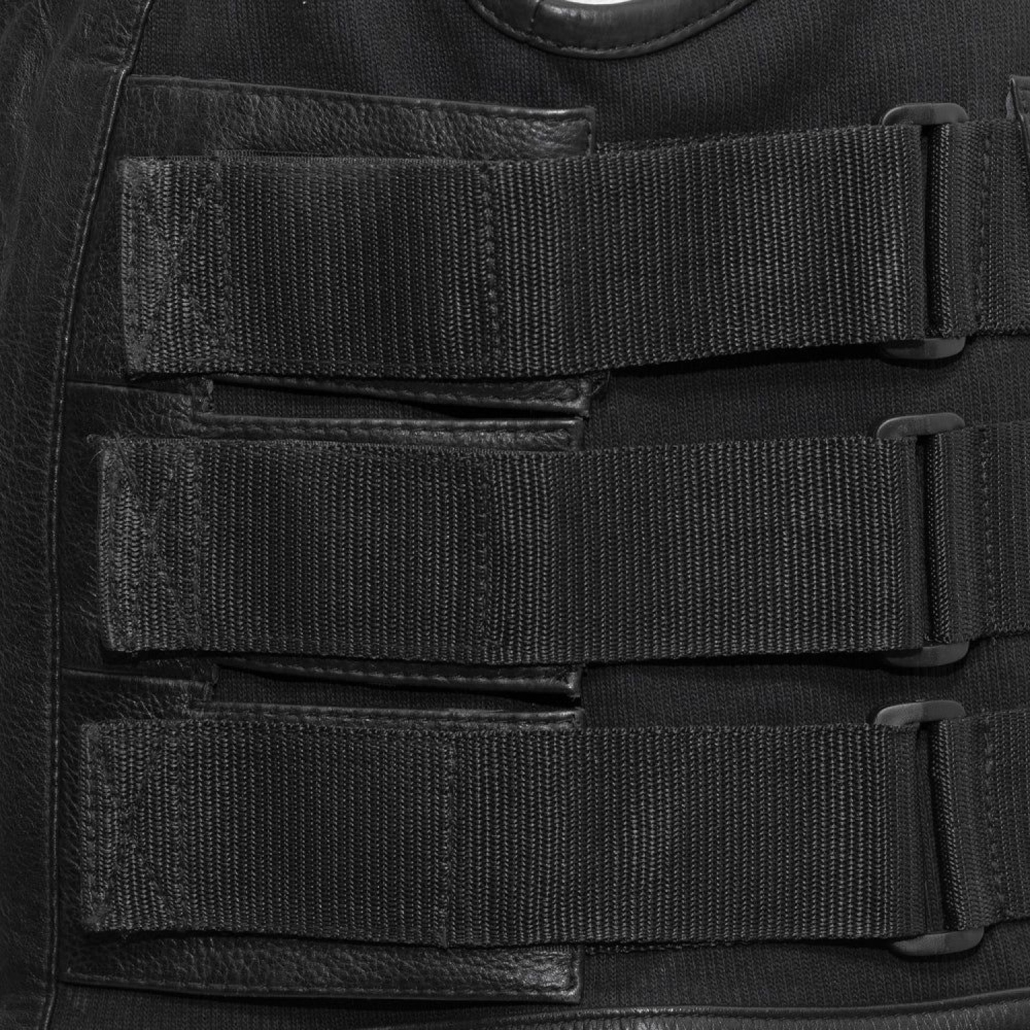 Men's Leather Swat Style Motorcycle Vest