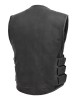 Men's Leather Swat Style Motorcycle Vest