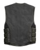 Men's Leather Swat Style Motorcycle Vest