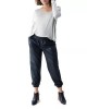 Leather Ankle Jogger Maternity Pants