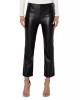 Leather Straight Ankle Pants