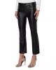 Leather Straight Ankle Pants
