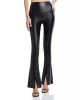 Spat Split Hem Leather Leggings