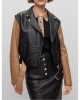 Nappa-Leather Regular-Fit Jacket With Removable Sleeves