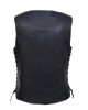 Ladies Leather Vest W/Purple Liner