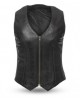 Women's Buckled Zip Front Vest